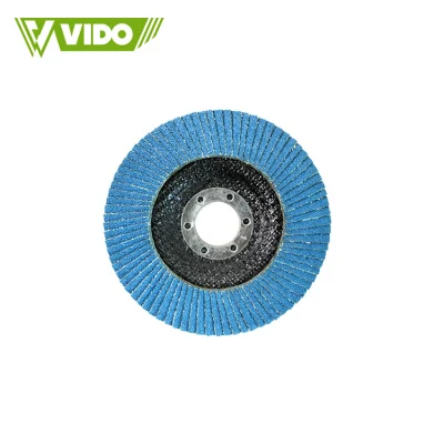 Fabricante Vido profesional de circonio corindón disco de aleta flexible de molienda para acero inoxidable